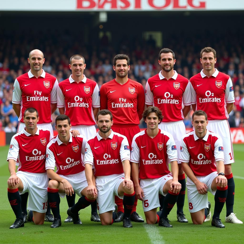 Arsenal team photo in the 2003-04 kit