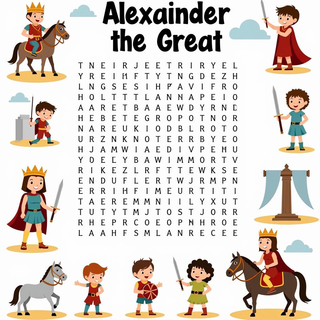 Alexander the Great Word Search for Kids