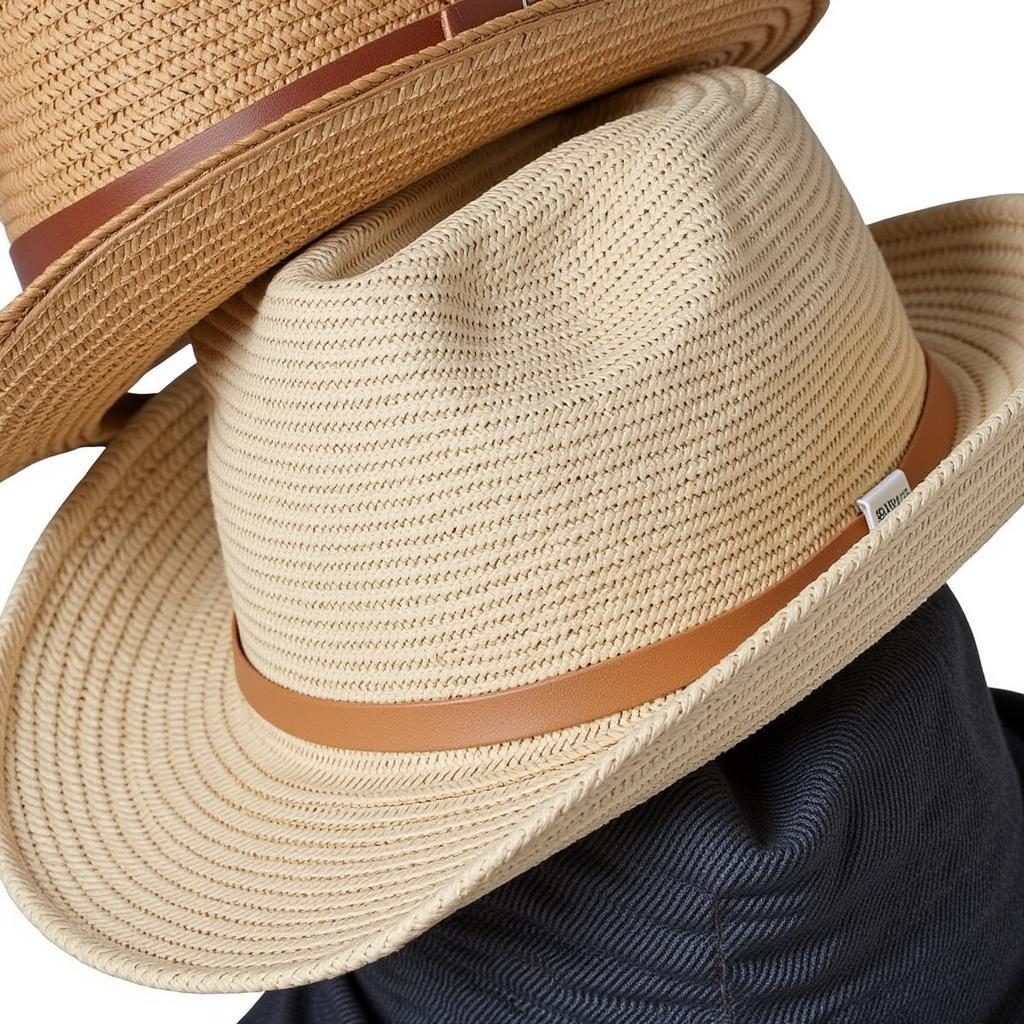 Close-up of different materials used for America We Grow Beer Hats