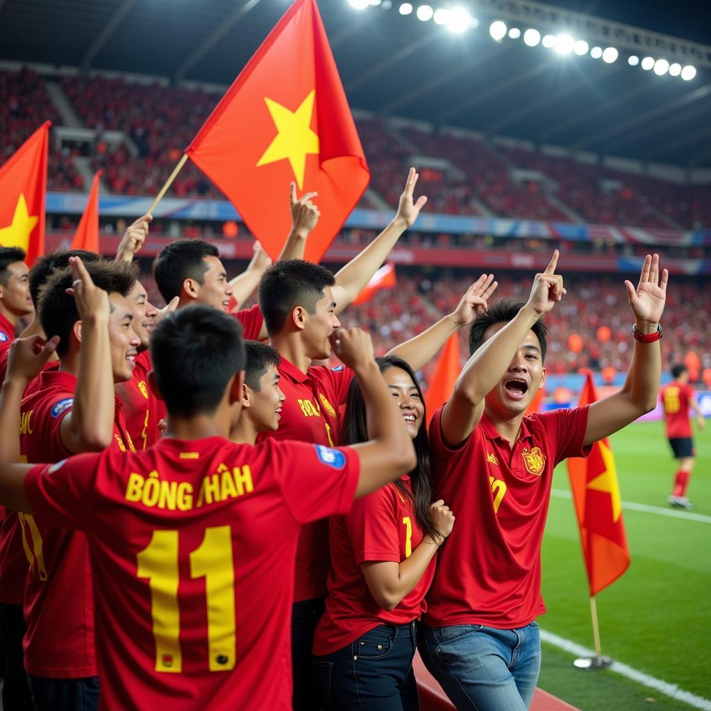 Celebrating "Đội Bóng Đá" Victory