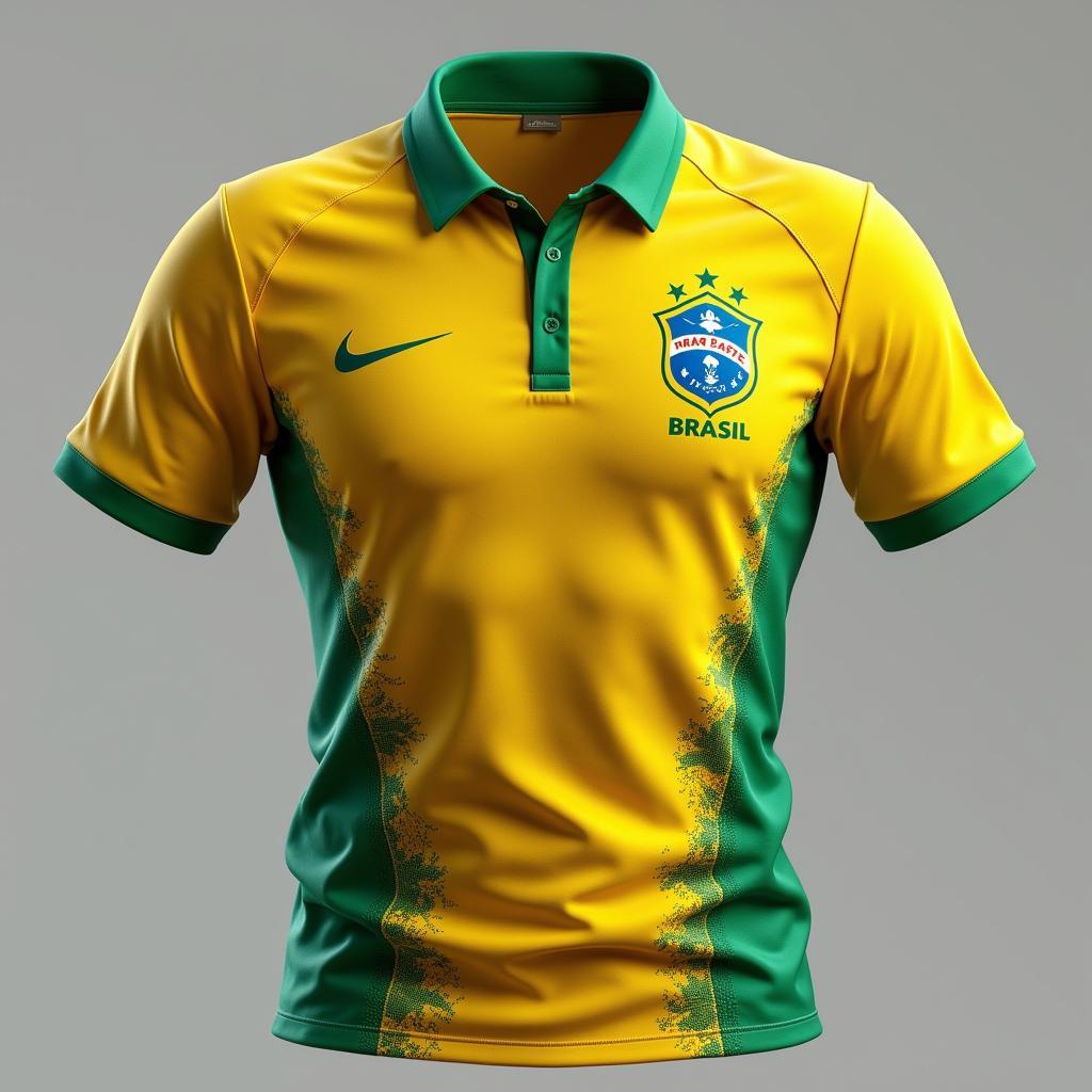 Áo Brazil rugby shirt thiết kế độc đáo