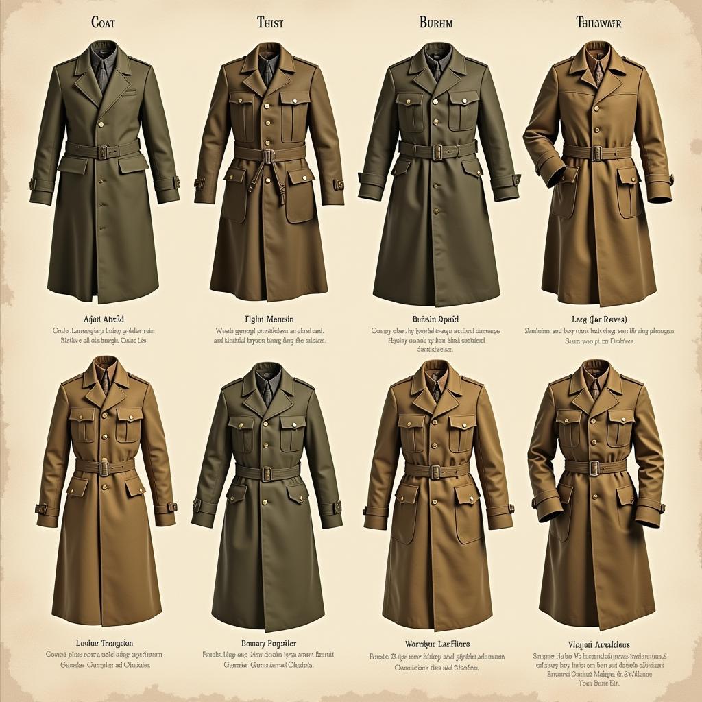 WWI great coats from different countries