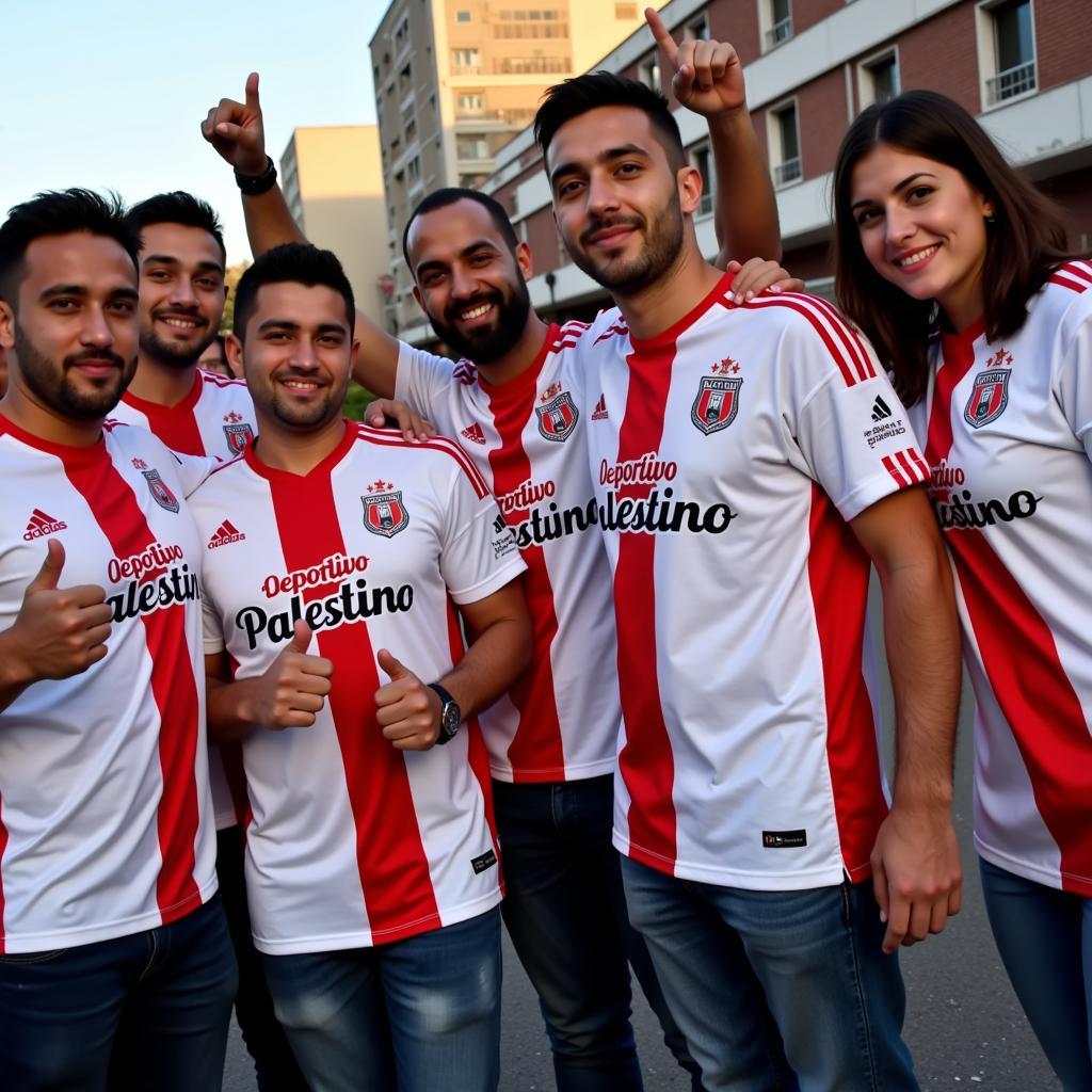 Người hâm mộ diện áo Deportivo Palestino jersey