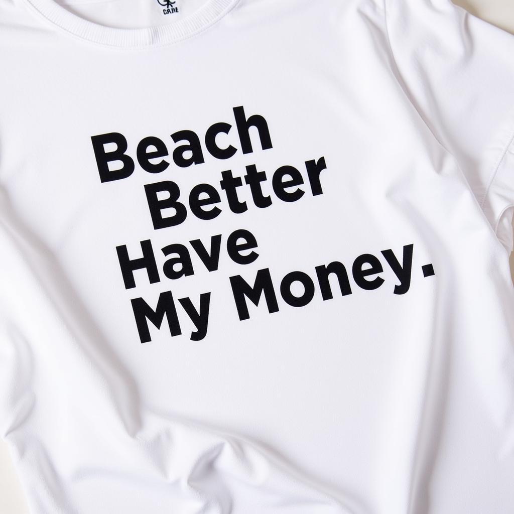 Áo thun "Beach Better Have My Money" màu trắng