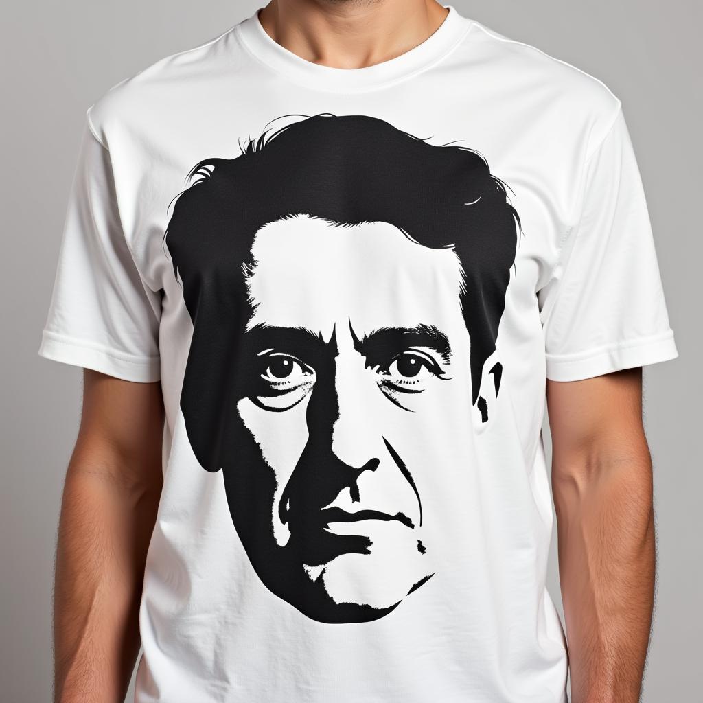 T-shirt with a print of George Orwell