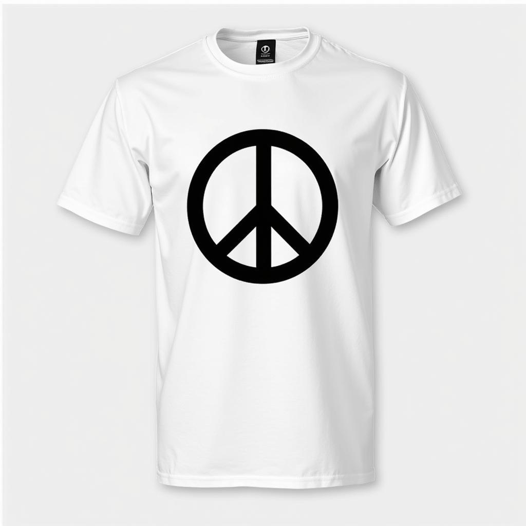 Men's Classic Peace Sign T-Shirt Design