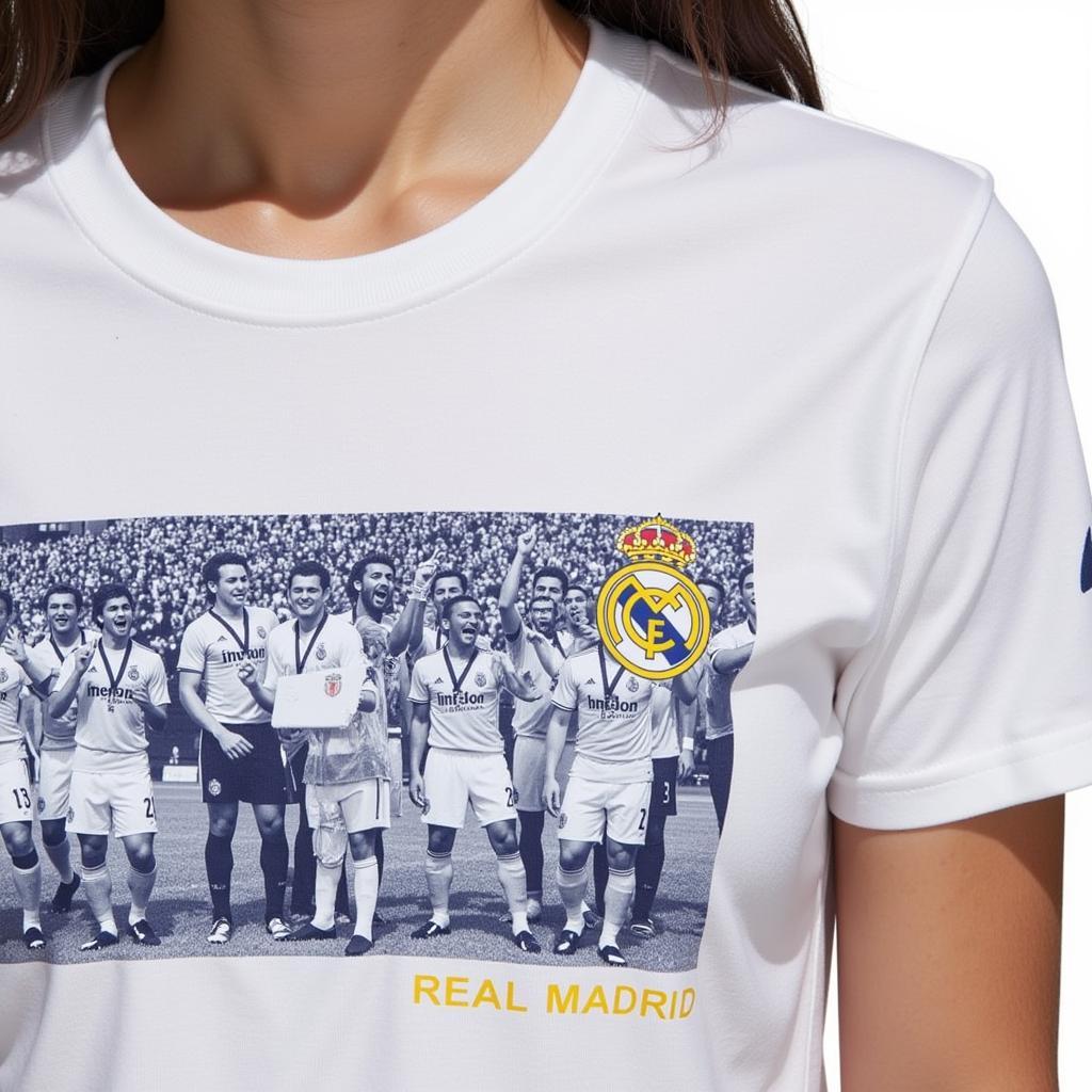 Áo Thun Real Madrid In Hình Cầu Thủ