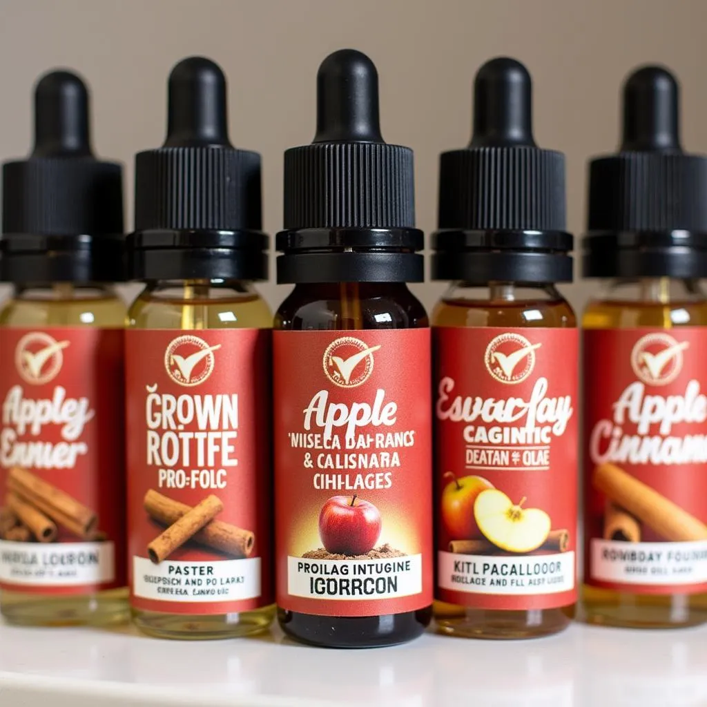 Apple Cinnamon Vape Juice Bottles