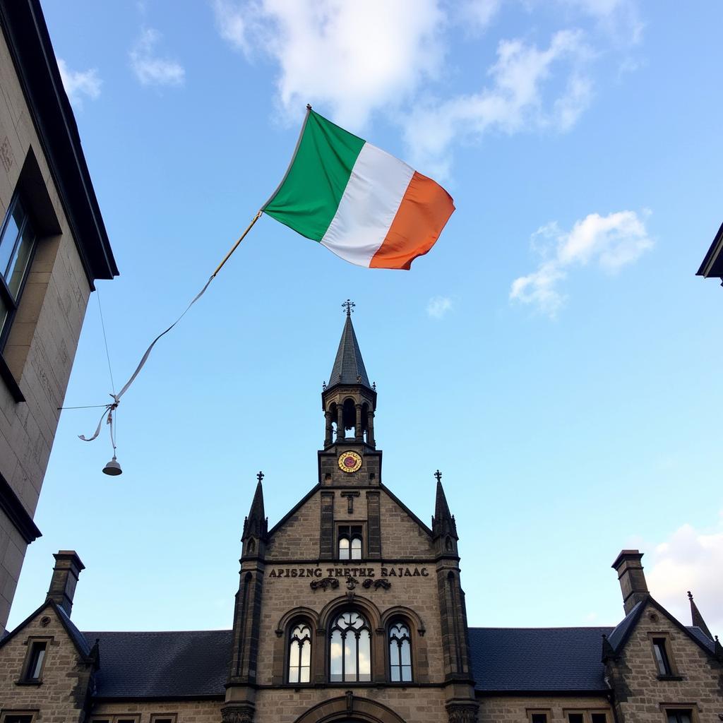 The Armagh flag flown proudly above Armagh City Hall