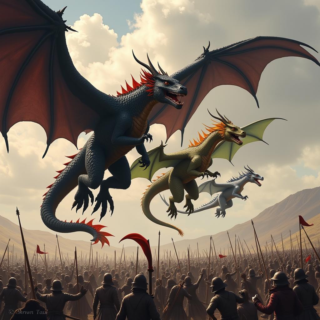 Three dragons of House Targaryen