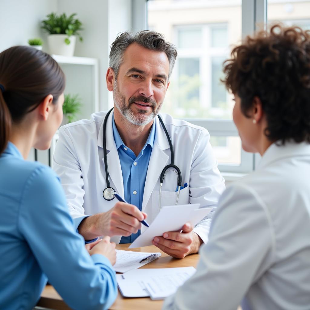 Doctor consulting a patient about a medical procedure