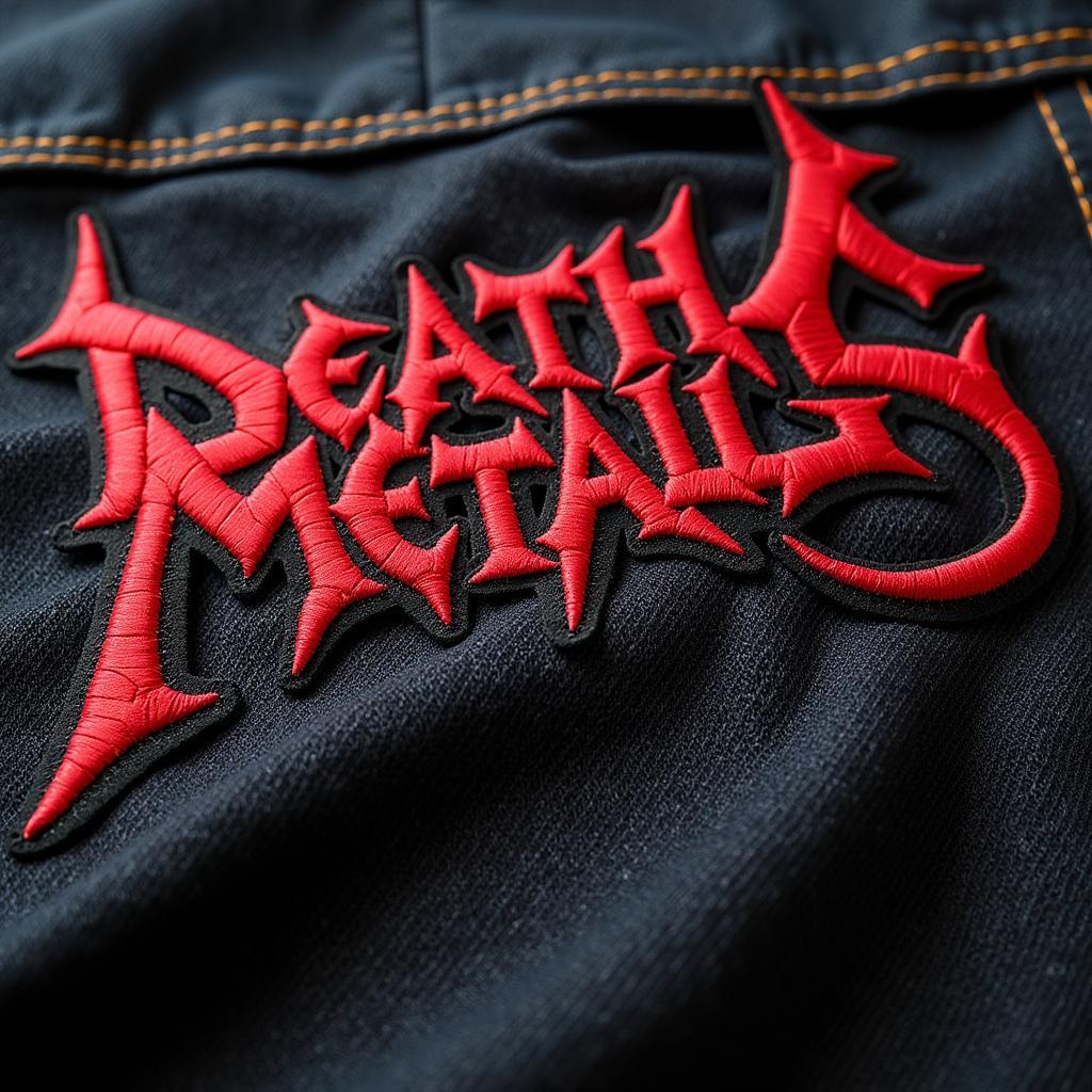 Back patch death metal với logo ban nhạc