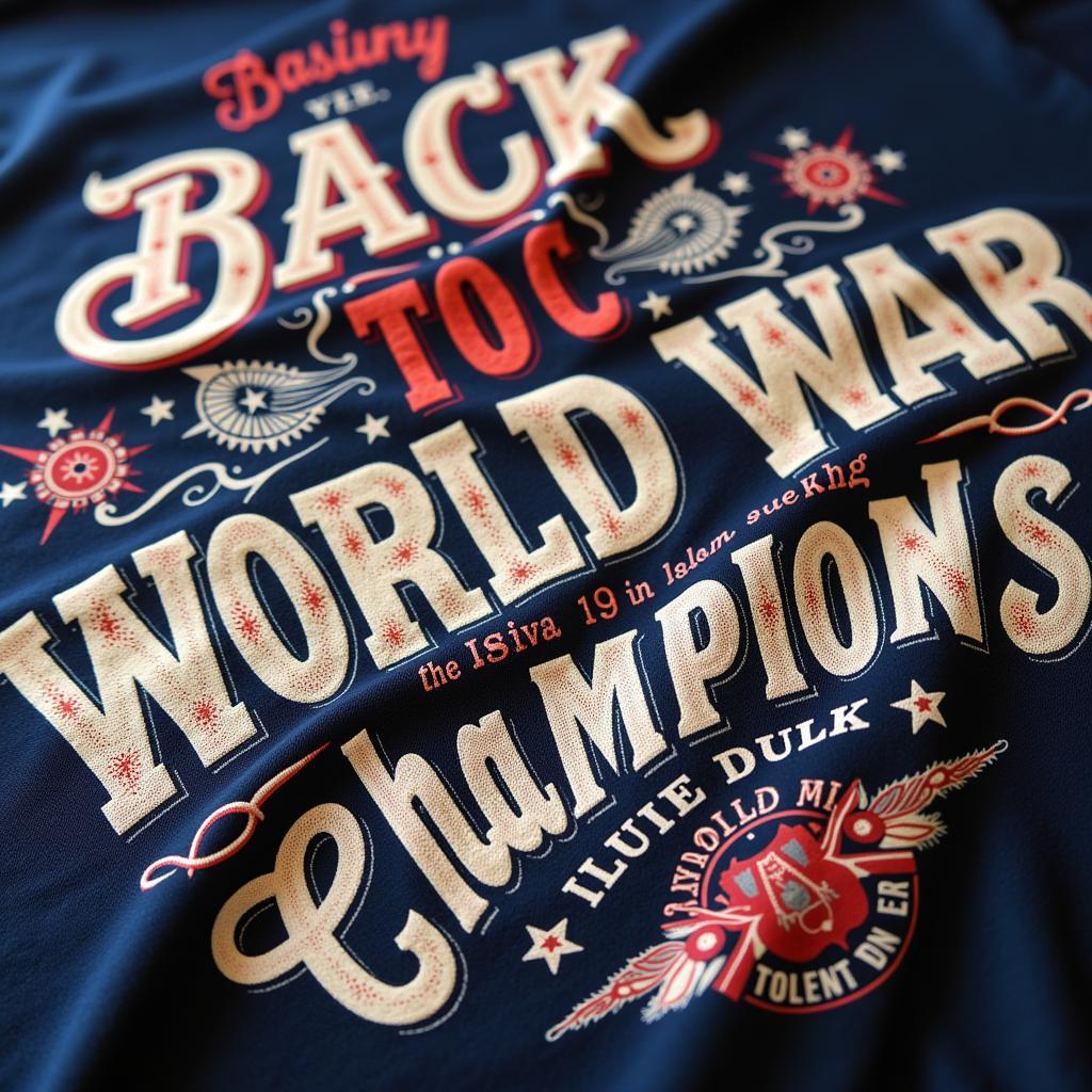 Mẫu thiết kế áo Back to Back World War Champions