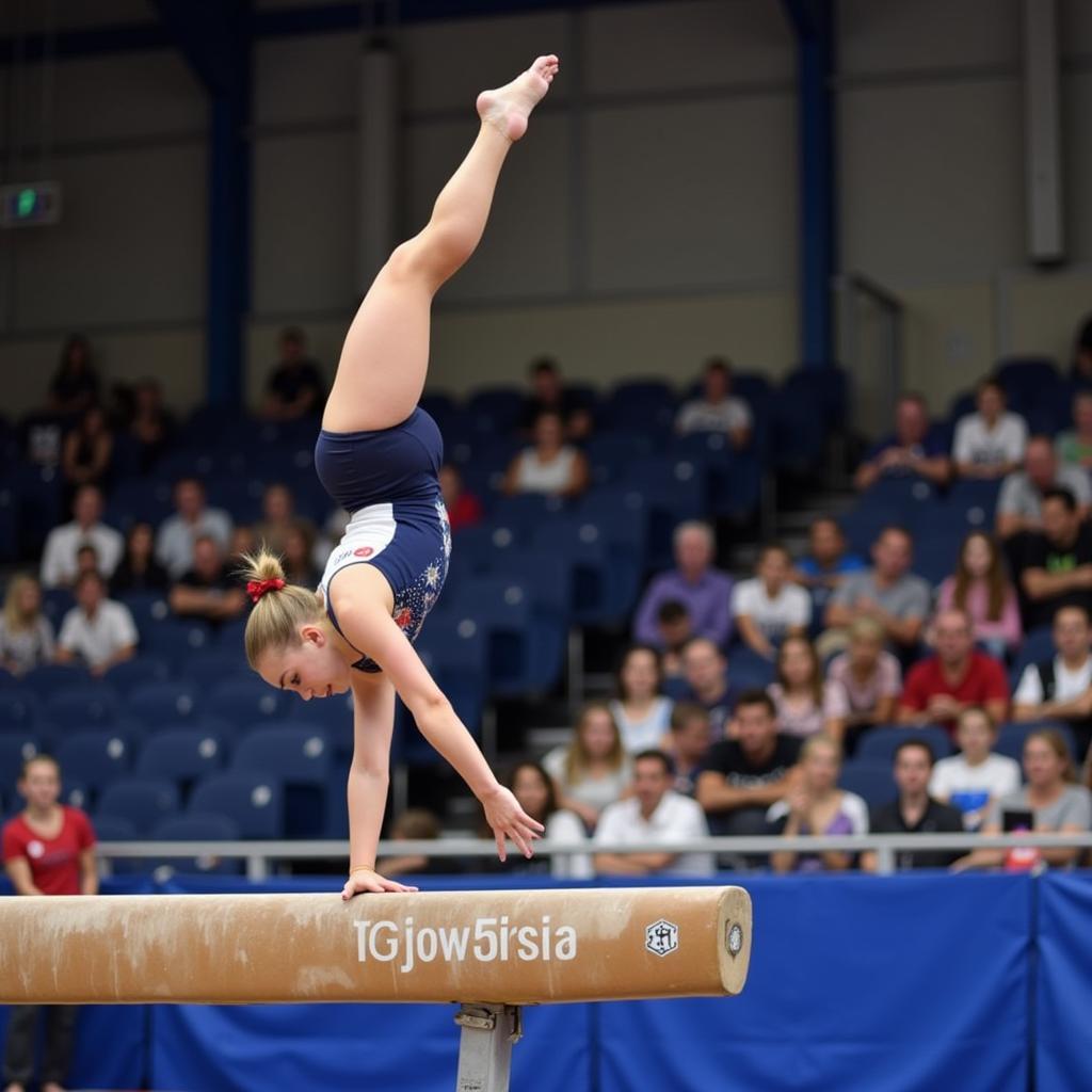 Intermediate balance beam exercises