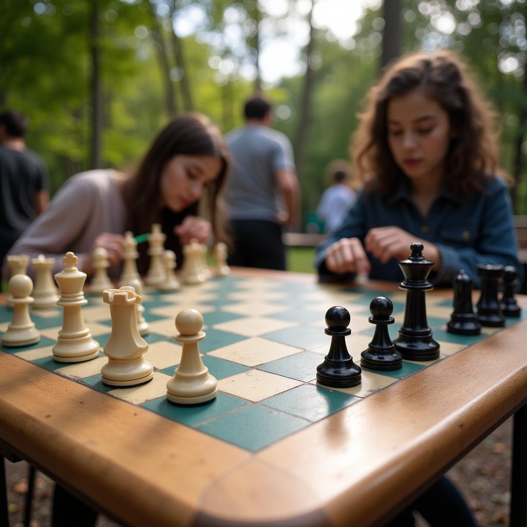 Bàn cờ vua ngoài trời tại Chess Table Park