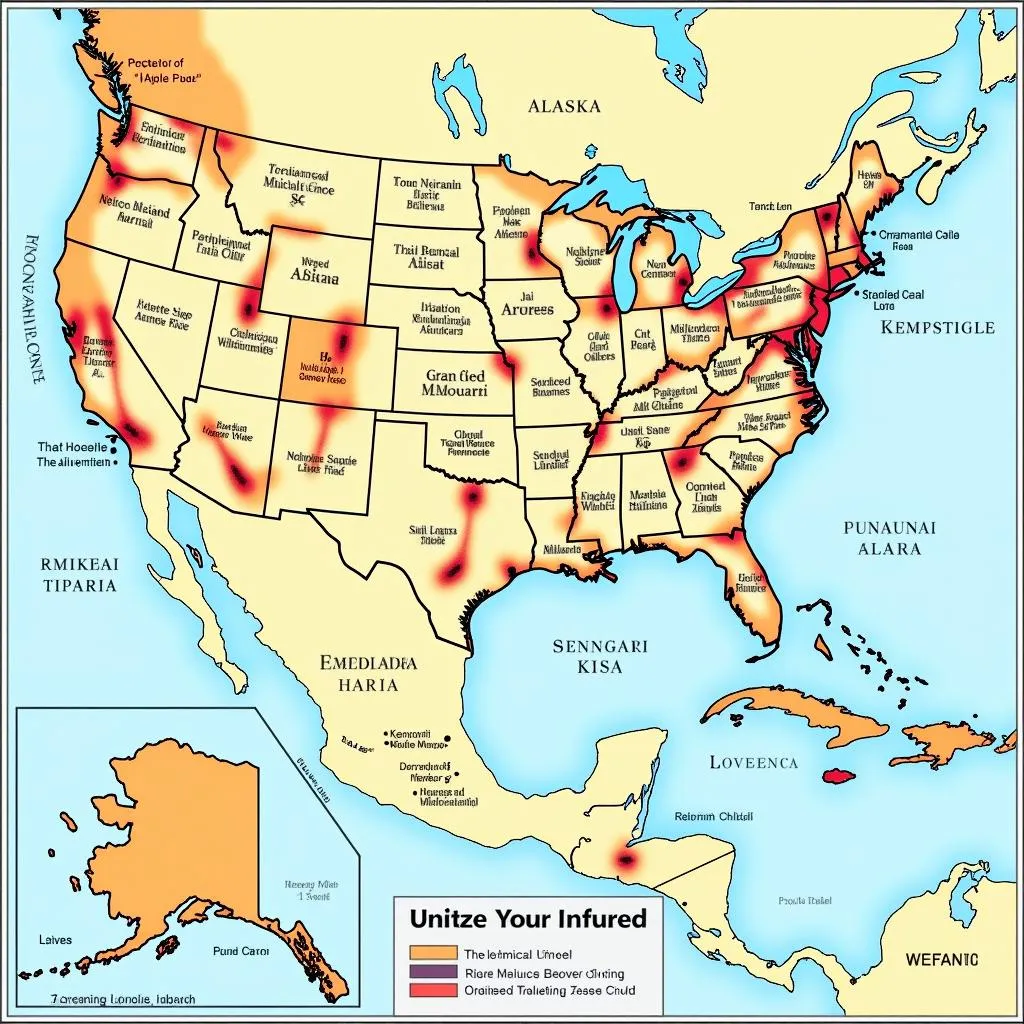 Map of U.S. Territorial Influence in 1914