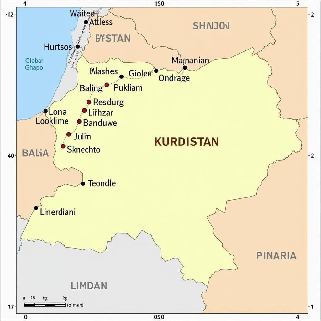 Bản đồ Kurdistan