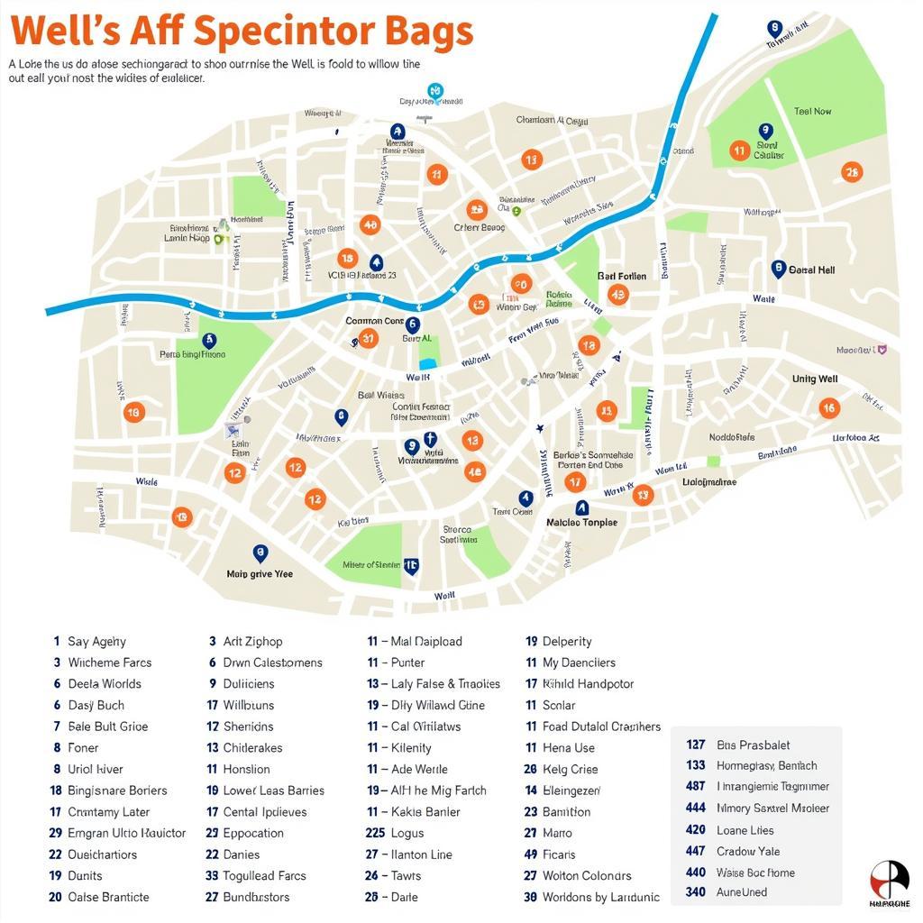 Map of Wells Somerset Town Centre