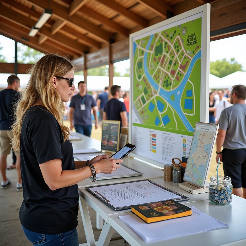 Map and information booth at the Cornwall Fall Festival