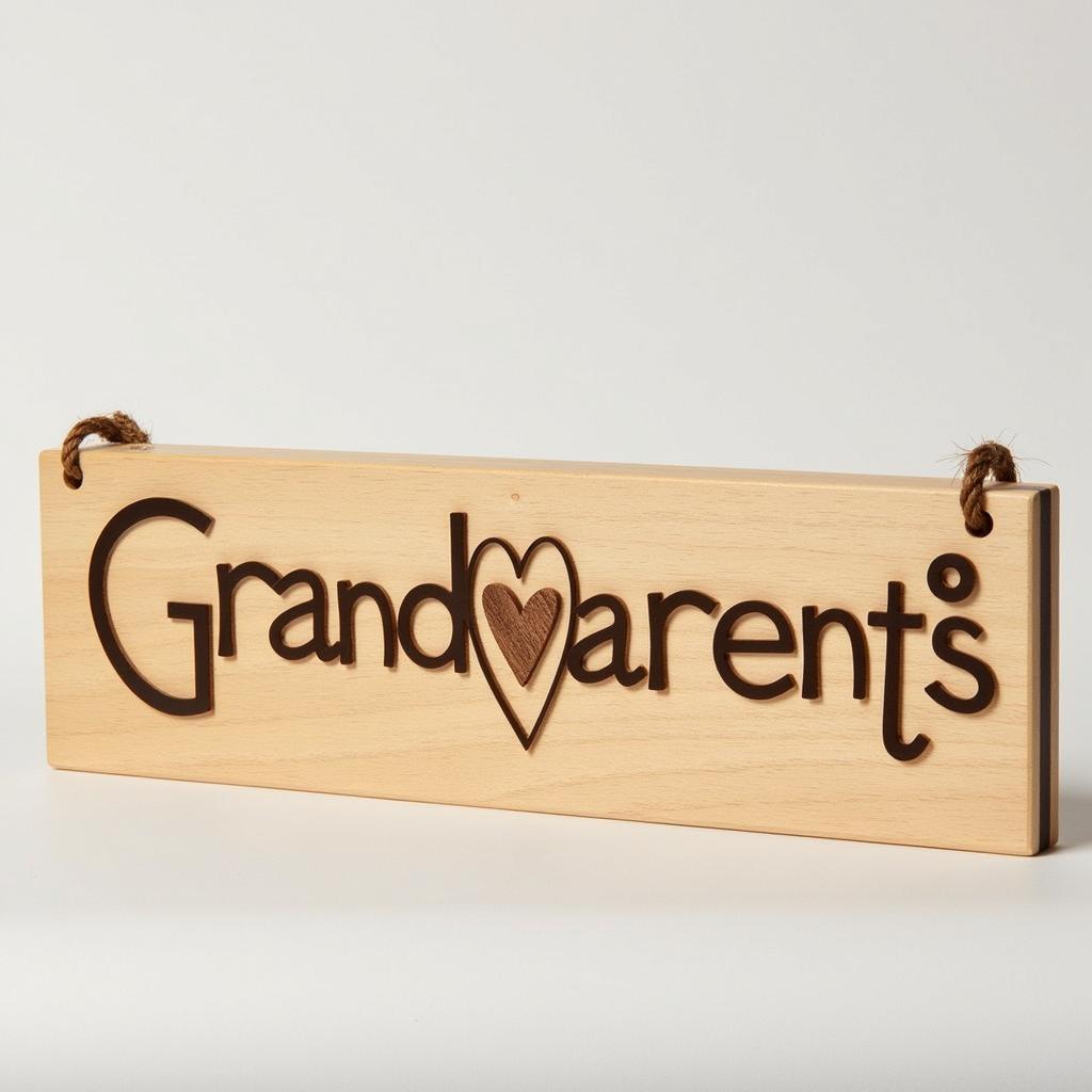 Modern Wooden Sign for Grandparents