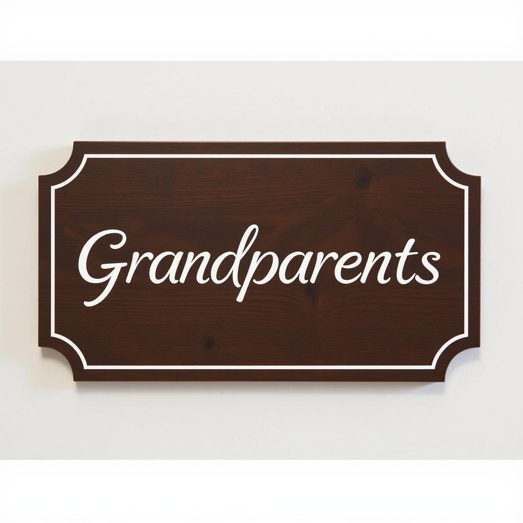 Classic Wooden Sign for Grandparents