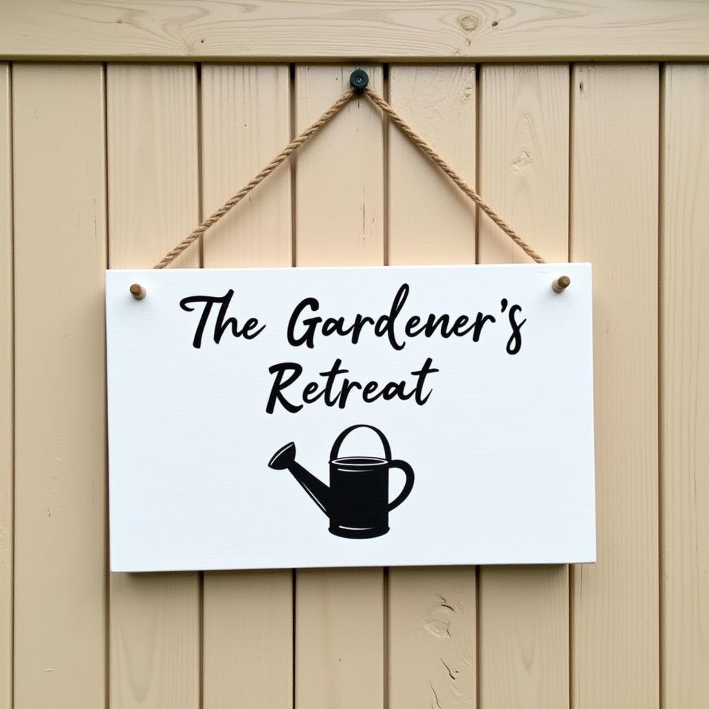 Personalized garden shed sign