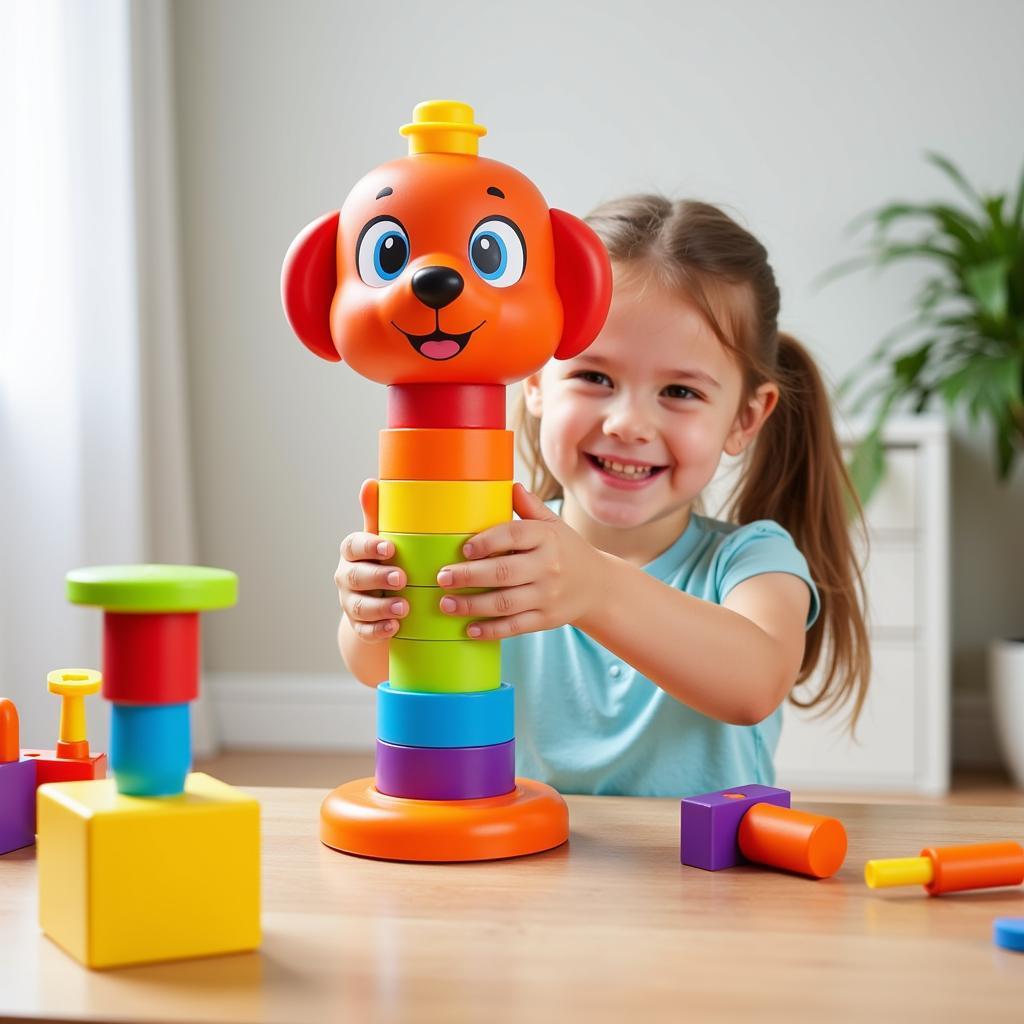 Bé gái vui chơi cùng đồ chơi Hey Dougie Toys