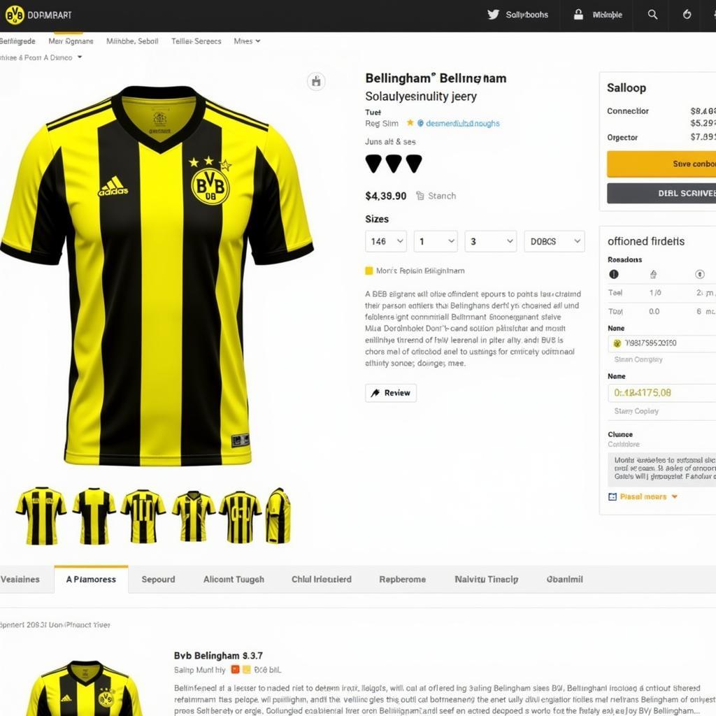 Mua áo đấu Bellingham Dortmund trên cửa hàng trực tuyến