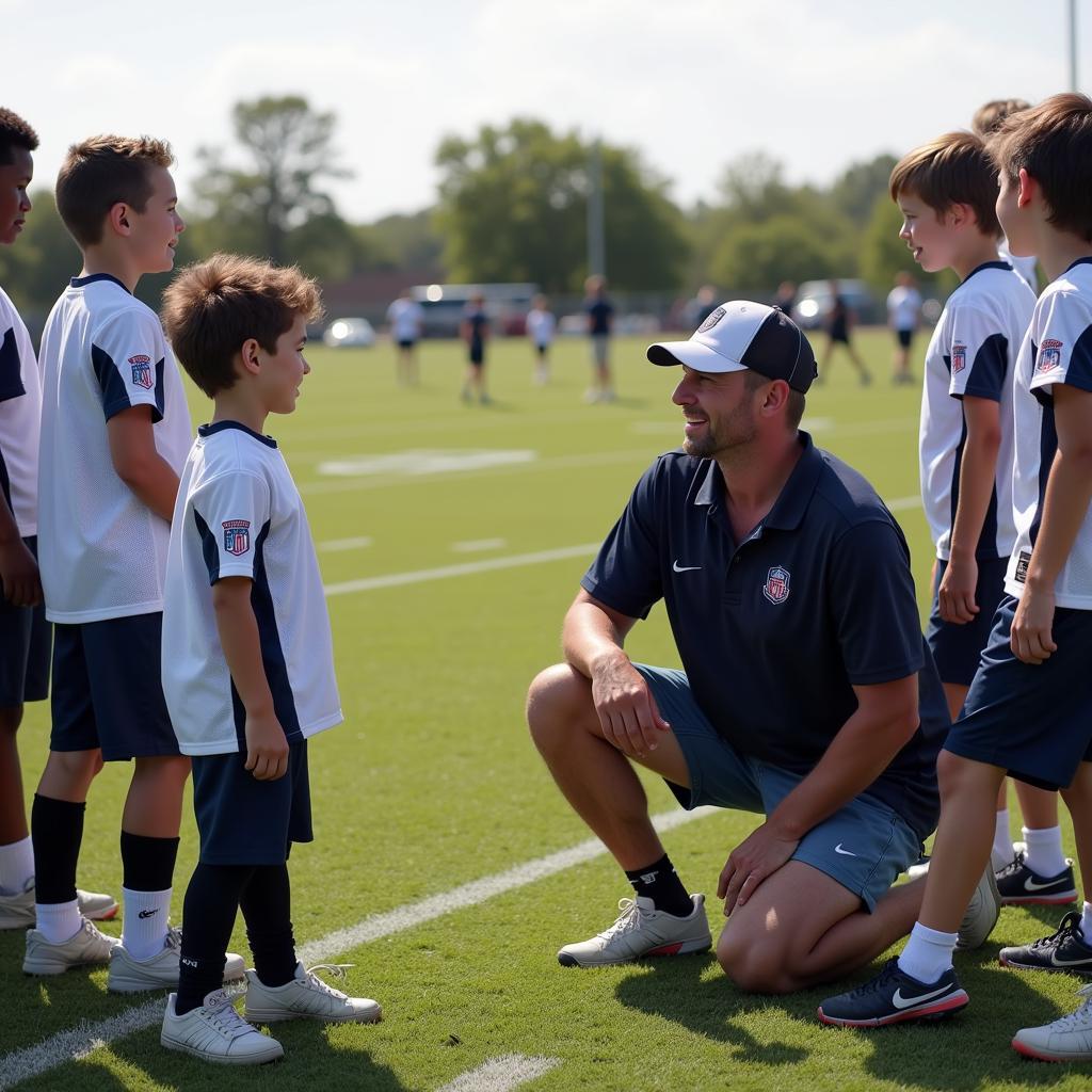 Ben Hughes mentoring young players