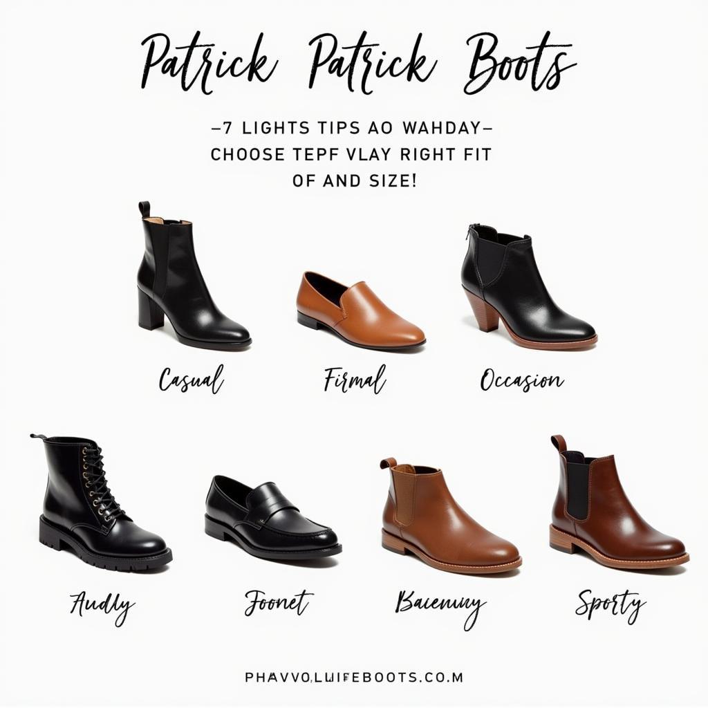 Bí quyết chọn lựa boots Patrick phù hợp