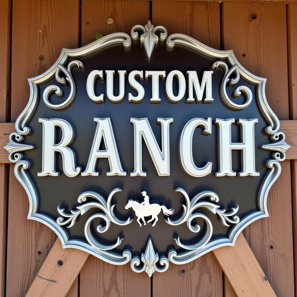 Personalized Western Metal Sign - Custom Ranch Name