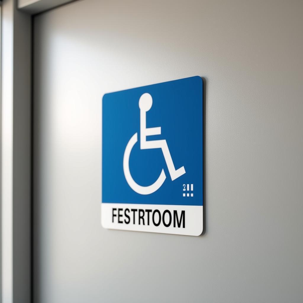 Accessible restroom signage for individuals with disabilities