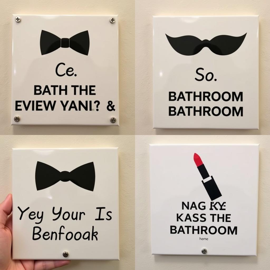 Humorous and creative bathroom signs