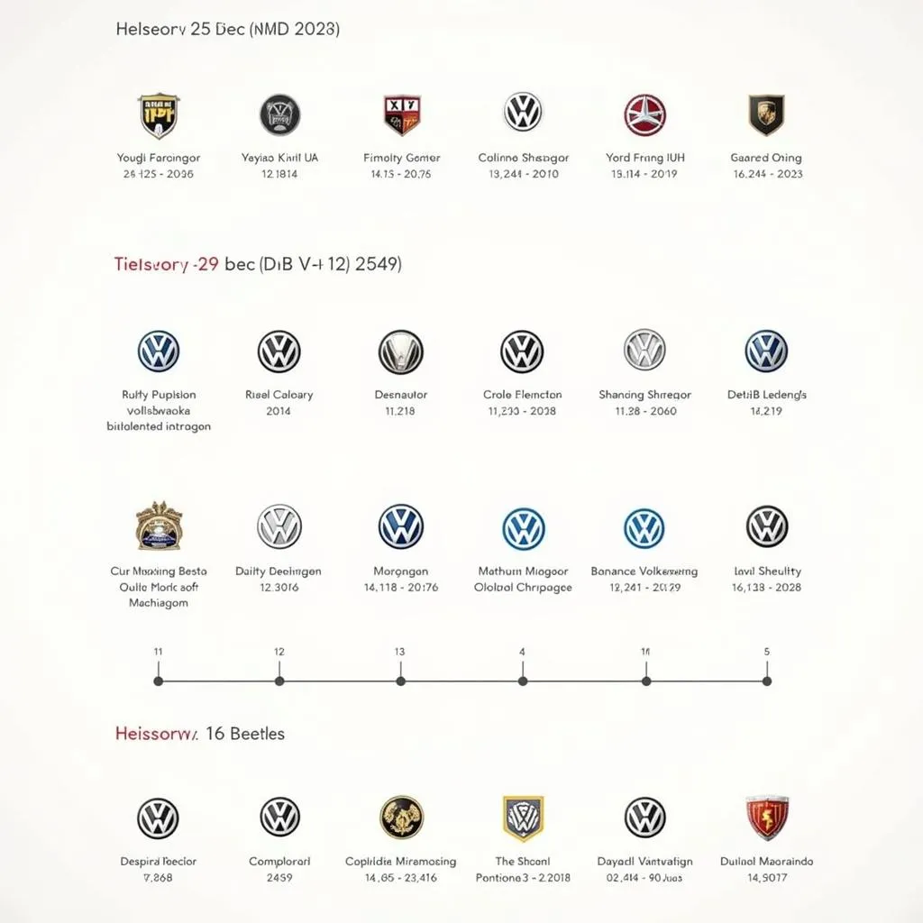 Evolution of the Volkswagen Beetle Logo Through the Periods