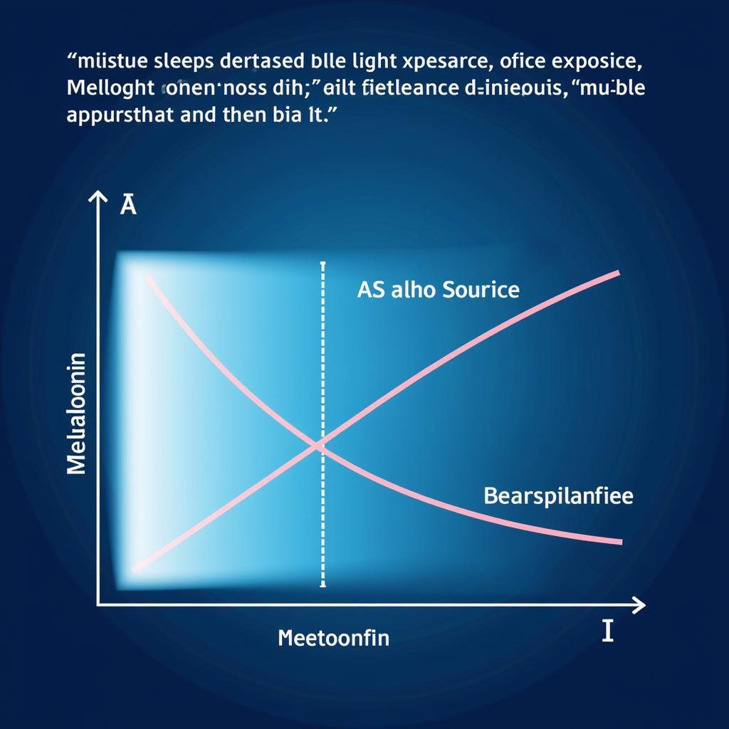 Graph illustrating the Negative Impact of Blue Light on Sleep