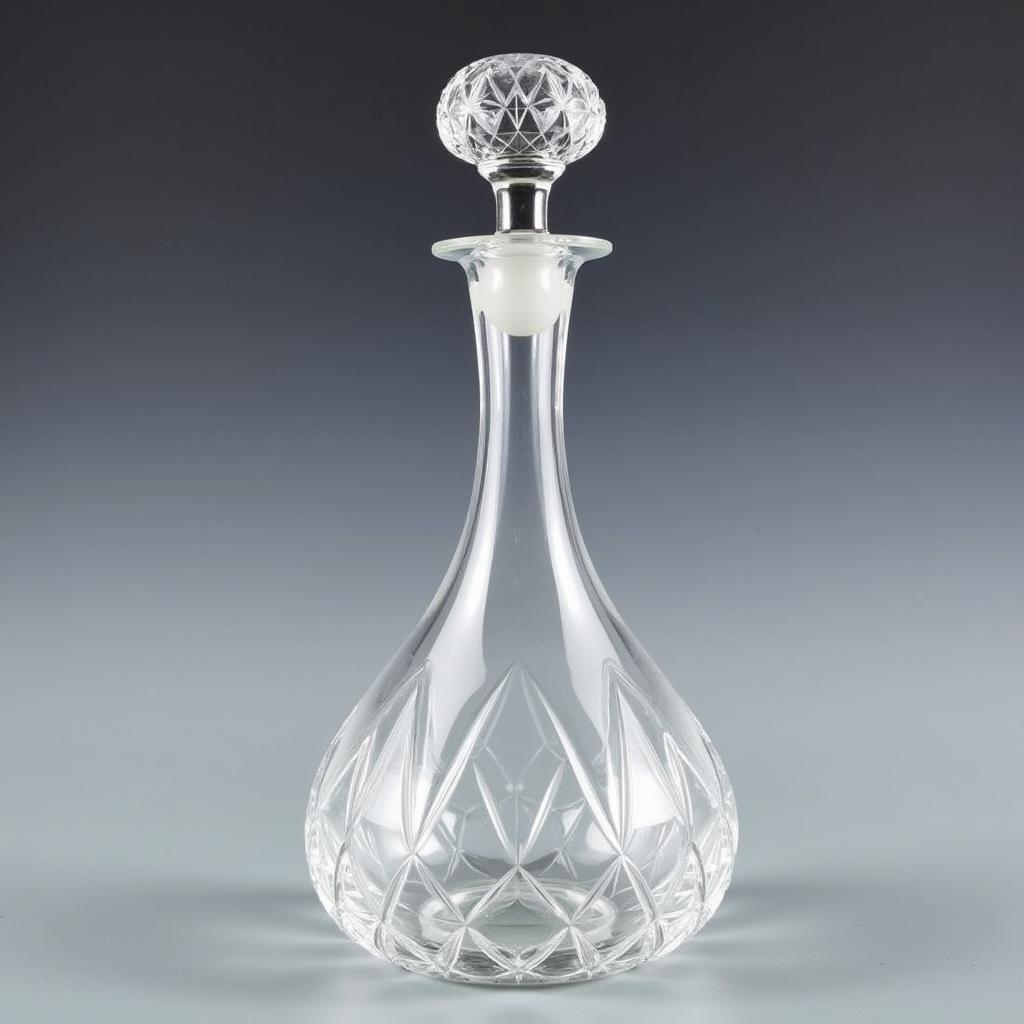 Bình rượu vang Japanese decanter trong suốt, được chế tác tinh xảo với đường nét uốn lượn mềm mại.