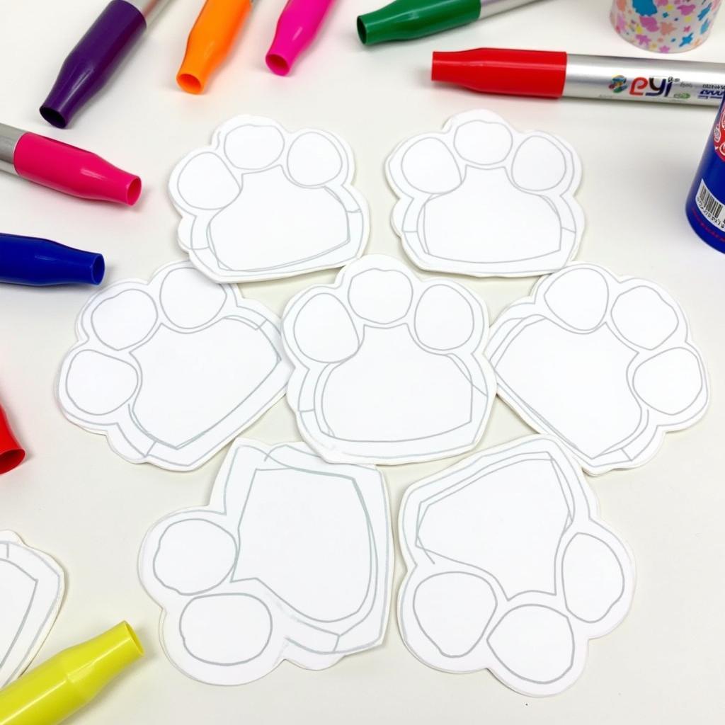 Blank Paw Patrol badges for sparking creativity