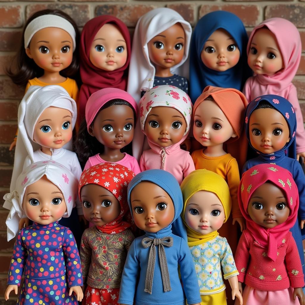 Bộ sưu tập búp bê doll hijab đa dạng màu sắc và kiểu dáng