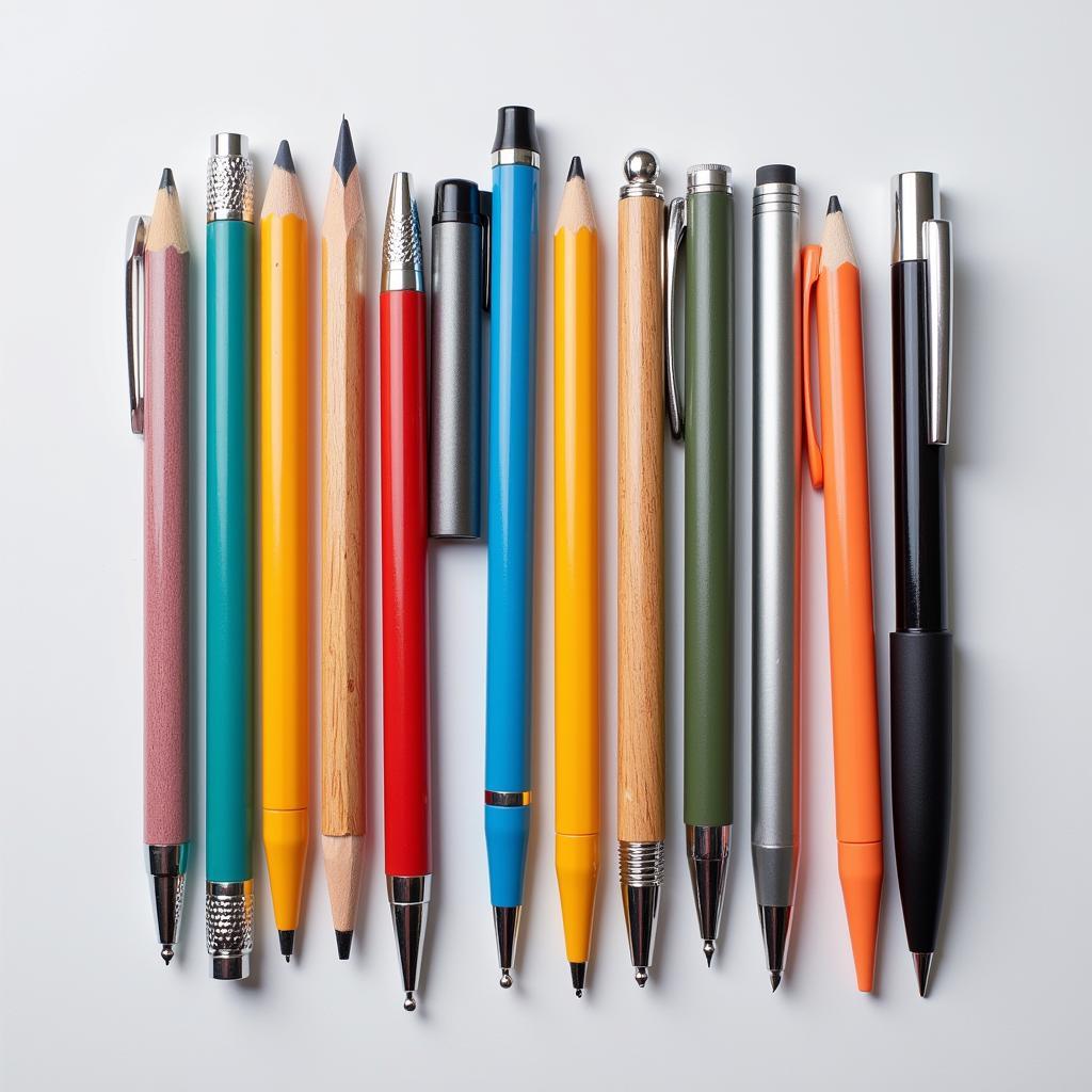 Collection of pens that look like pencils