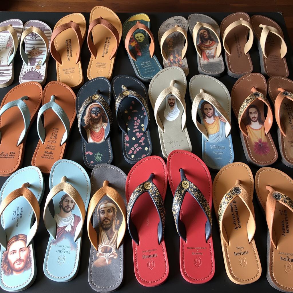 Bộ sưu tập dép Jesus flip flops