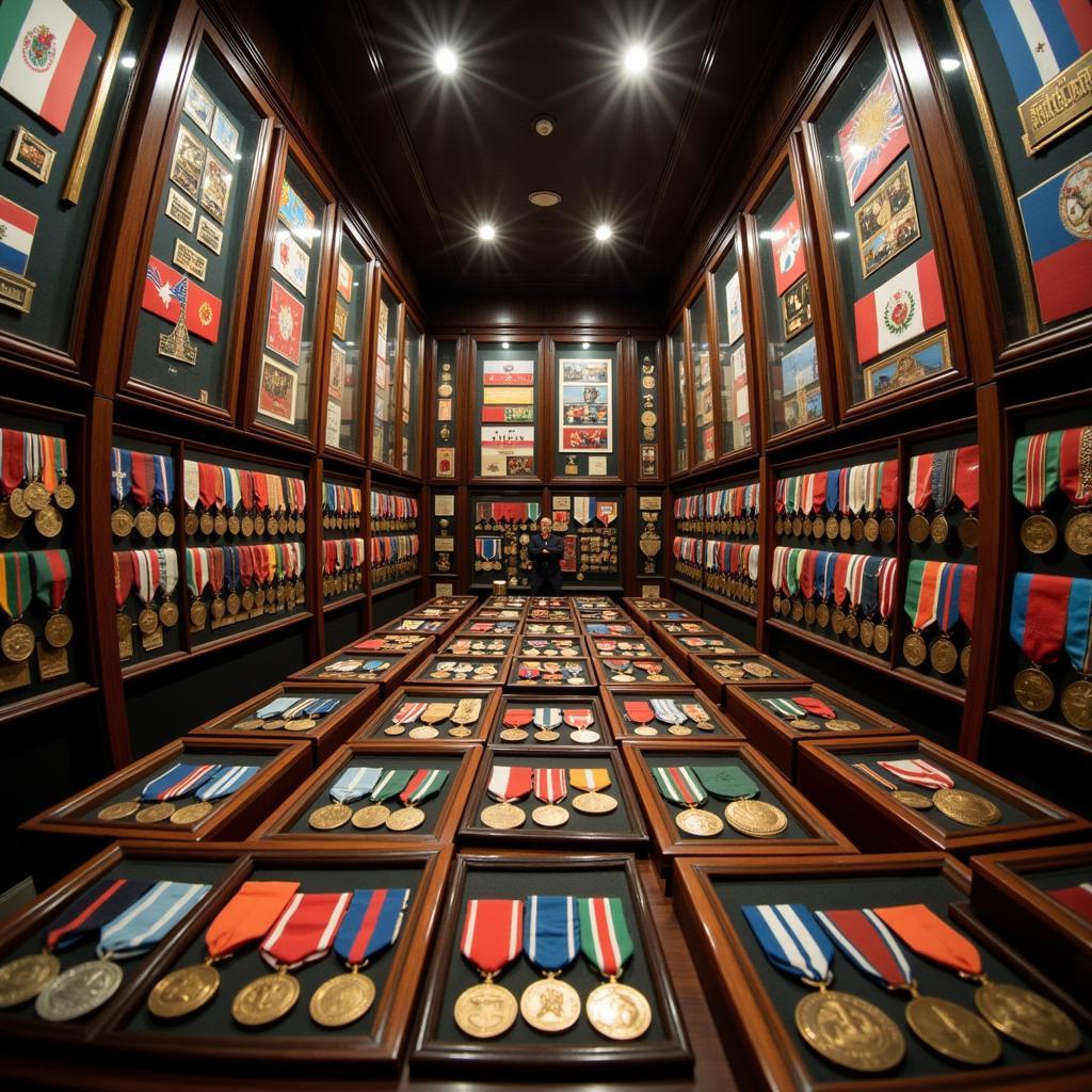 A curated collection of World War II medals