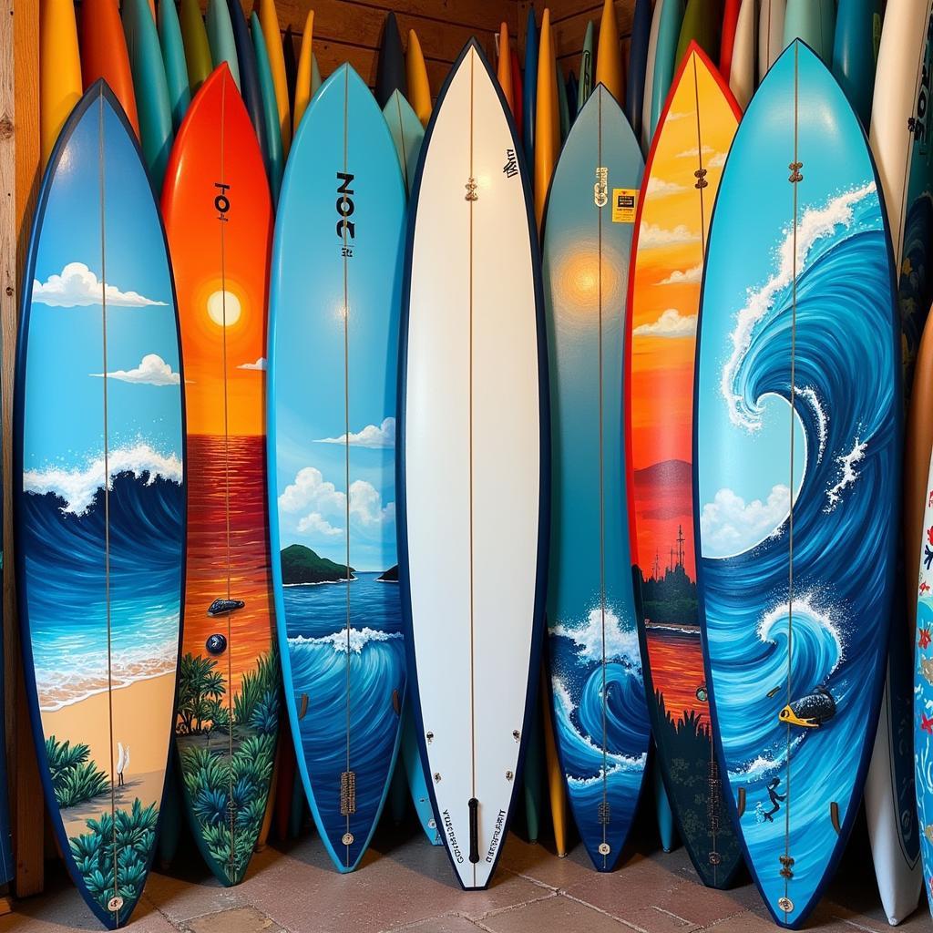 Bộ sưu tập lost surfboard art đa dạng phong cách