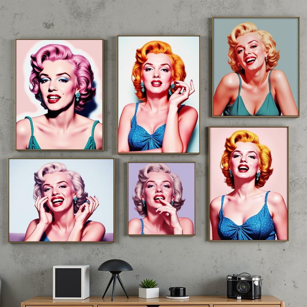 Bộ sưu tập tranh canvas Marilyn Monroe phong cách pop art