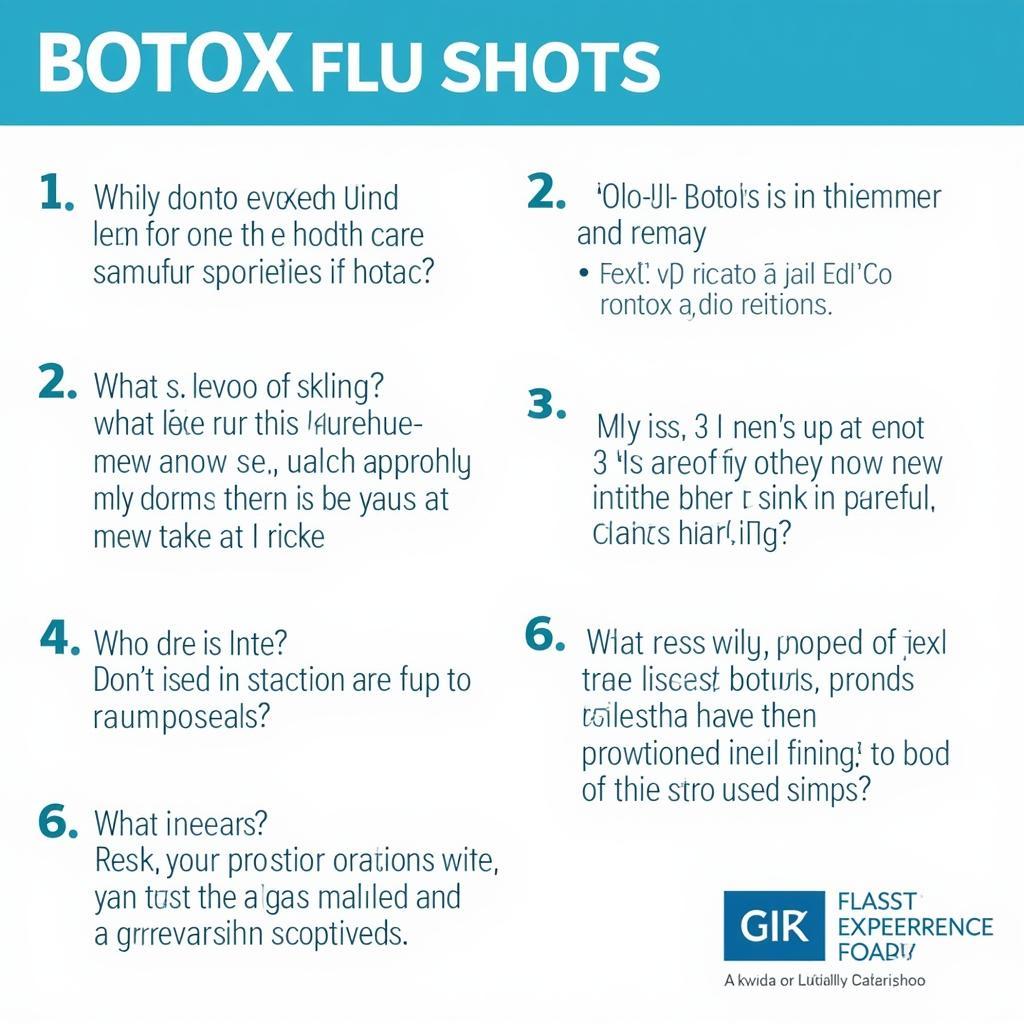 Câu hỏi thường gặp Botox Flu Shot