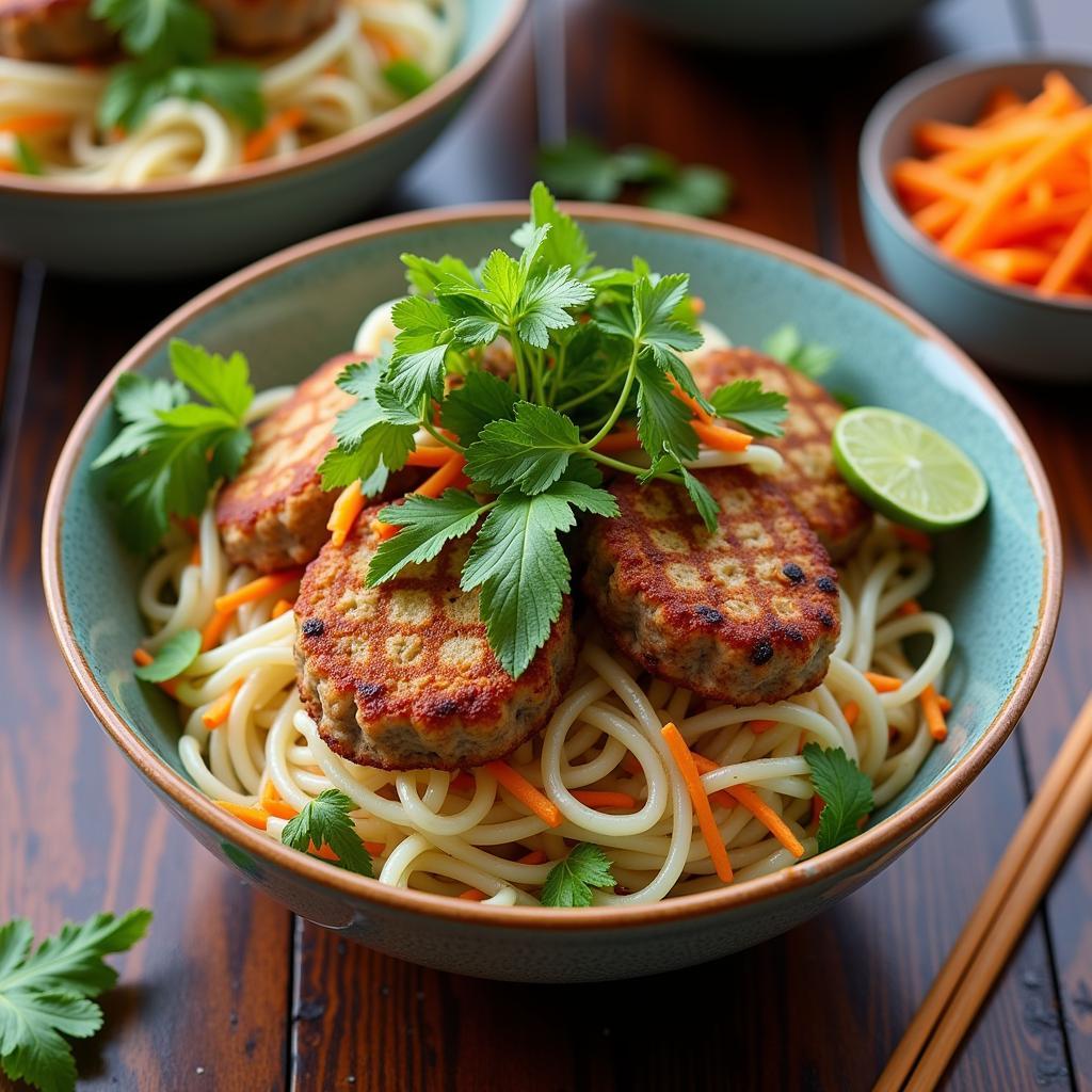 Hanoi-Style Vermicelli Noodles with Grilled Pork