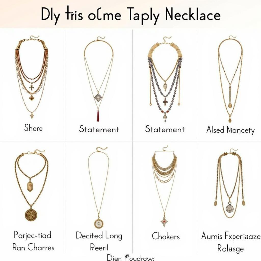 Các kiểu dáng depth necklace