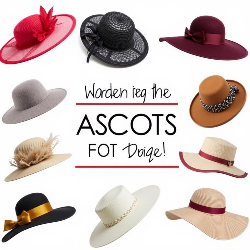 Các kiểu mũ Ascot cho nữ