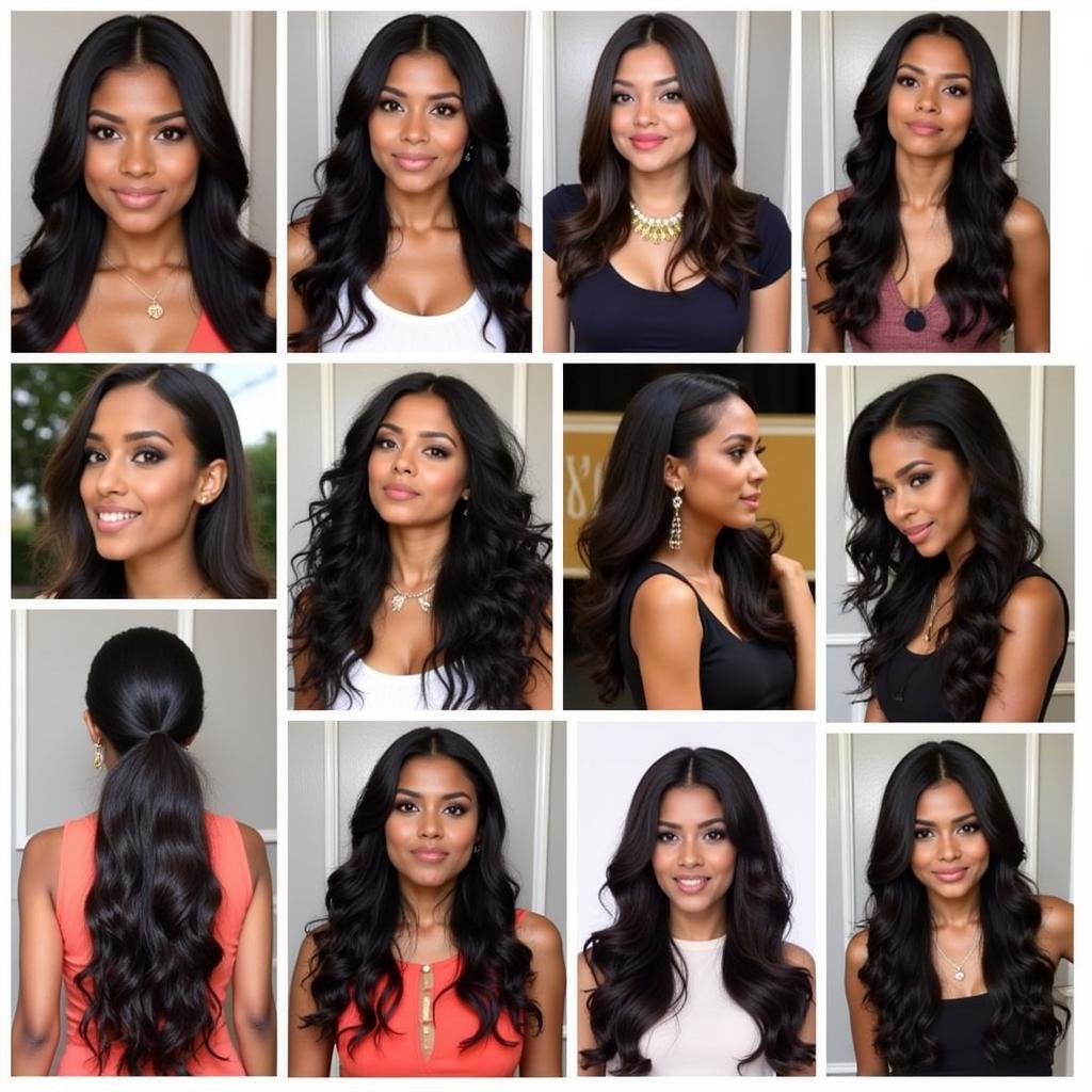 Các Kiểu Tóc Với Indian Weave Hair