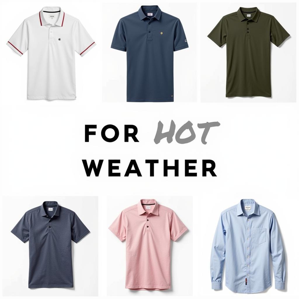 Different shirt styles for hot weather