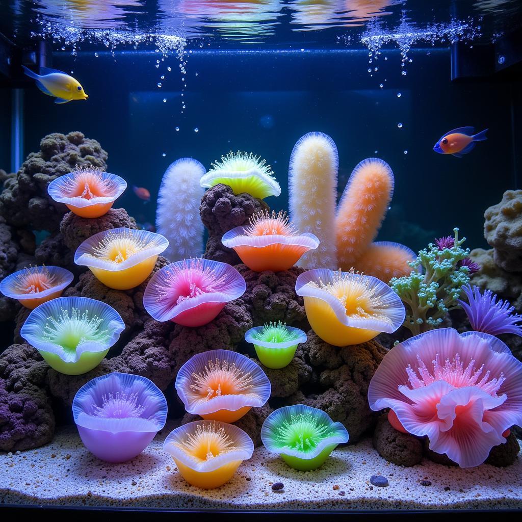 Different types of sea squirts for aquariums